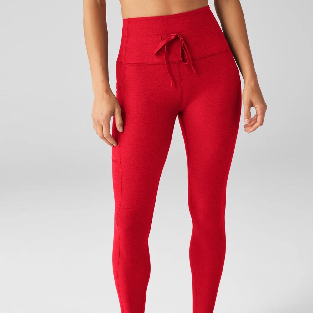 Beyond Yoga Spacedye Out Of Pocket Hi Waist Midi Legging Candy Apple Red XS